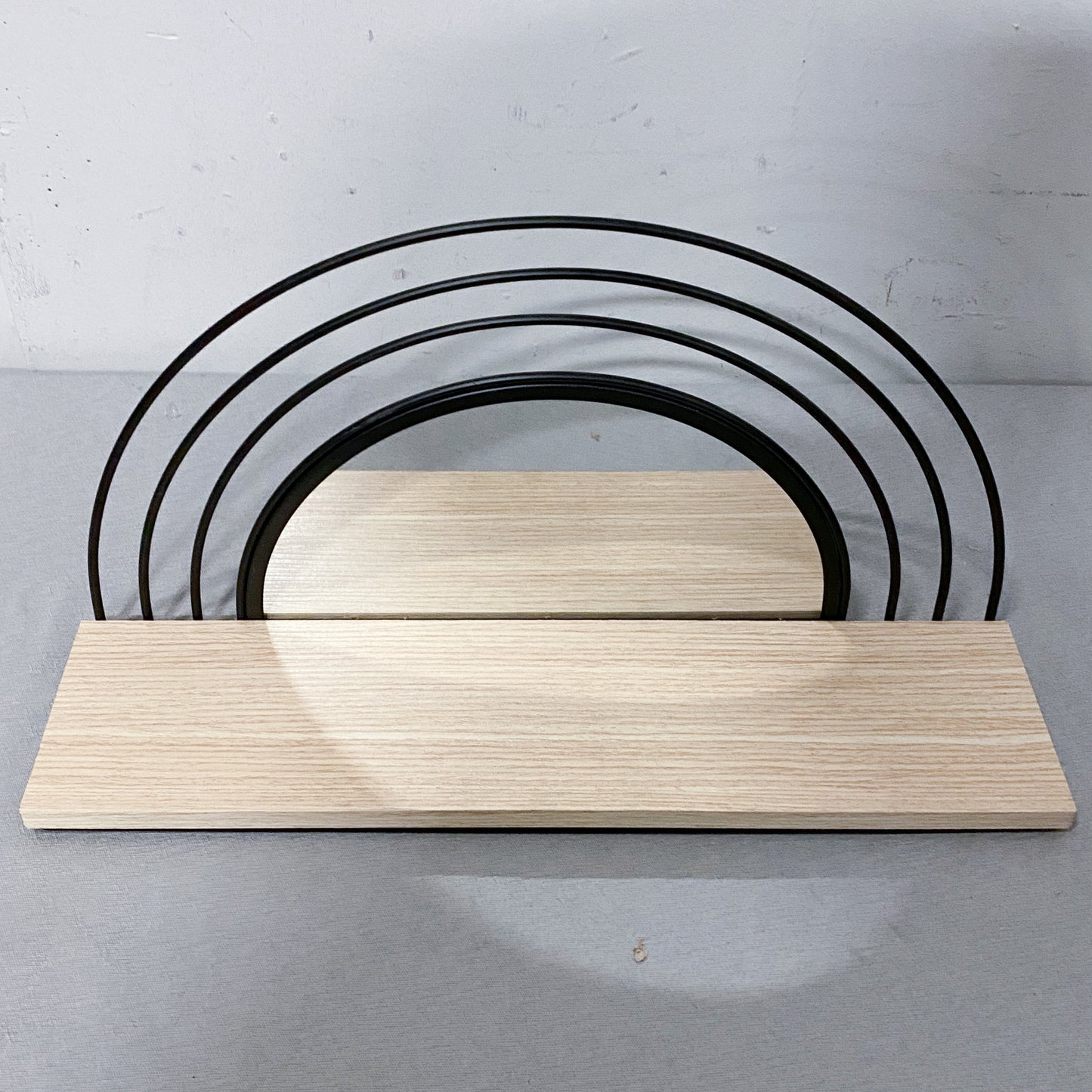 Arch Wood and metal Wall Shelf