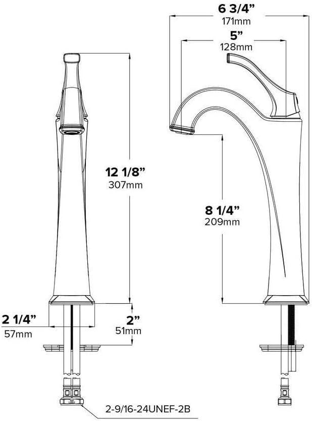 Matte Black Vessel Bathroom Faucet
