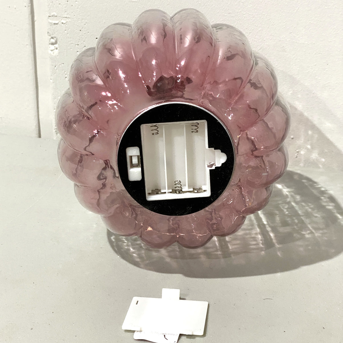 Pink Light-up Glass Pumpkin