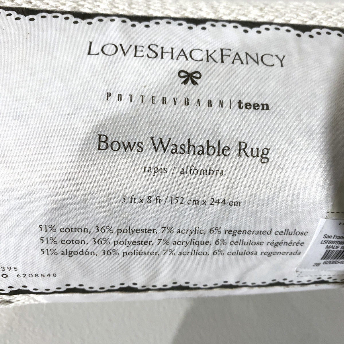 Bows Washable Rug