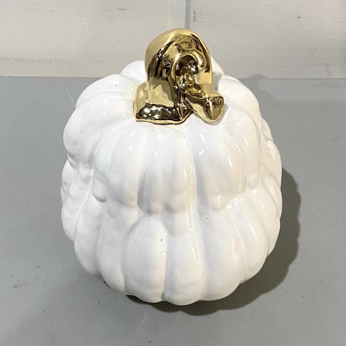 White Ceramic Pumpkin