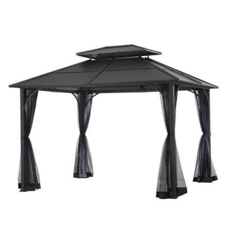 Hardtop Gazebo with Mosquito Netting