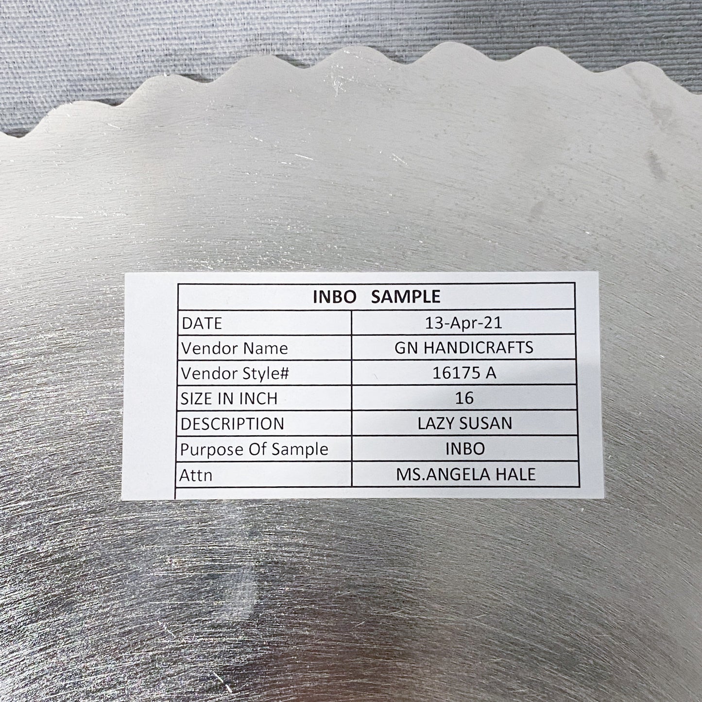 16" Metal Dessert Platter