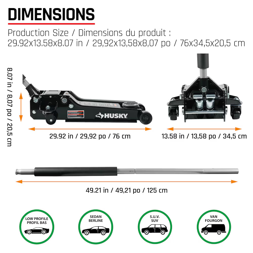 3.5 Ton Low Profile Service Jack