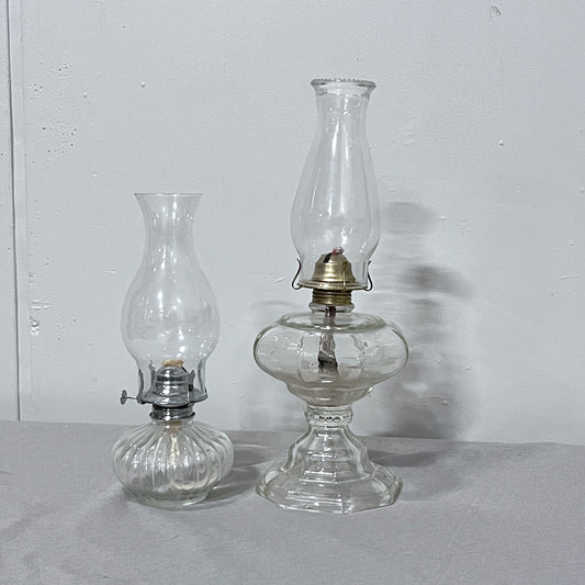 Glass Oil Lamps (Set of 2)