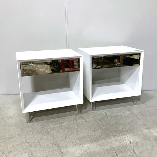 Acrylic Eglomise Side Table Set