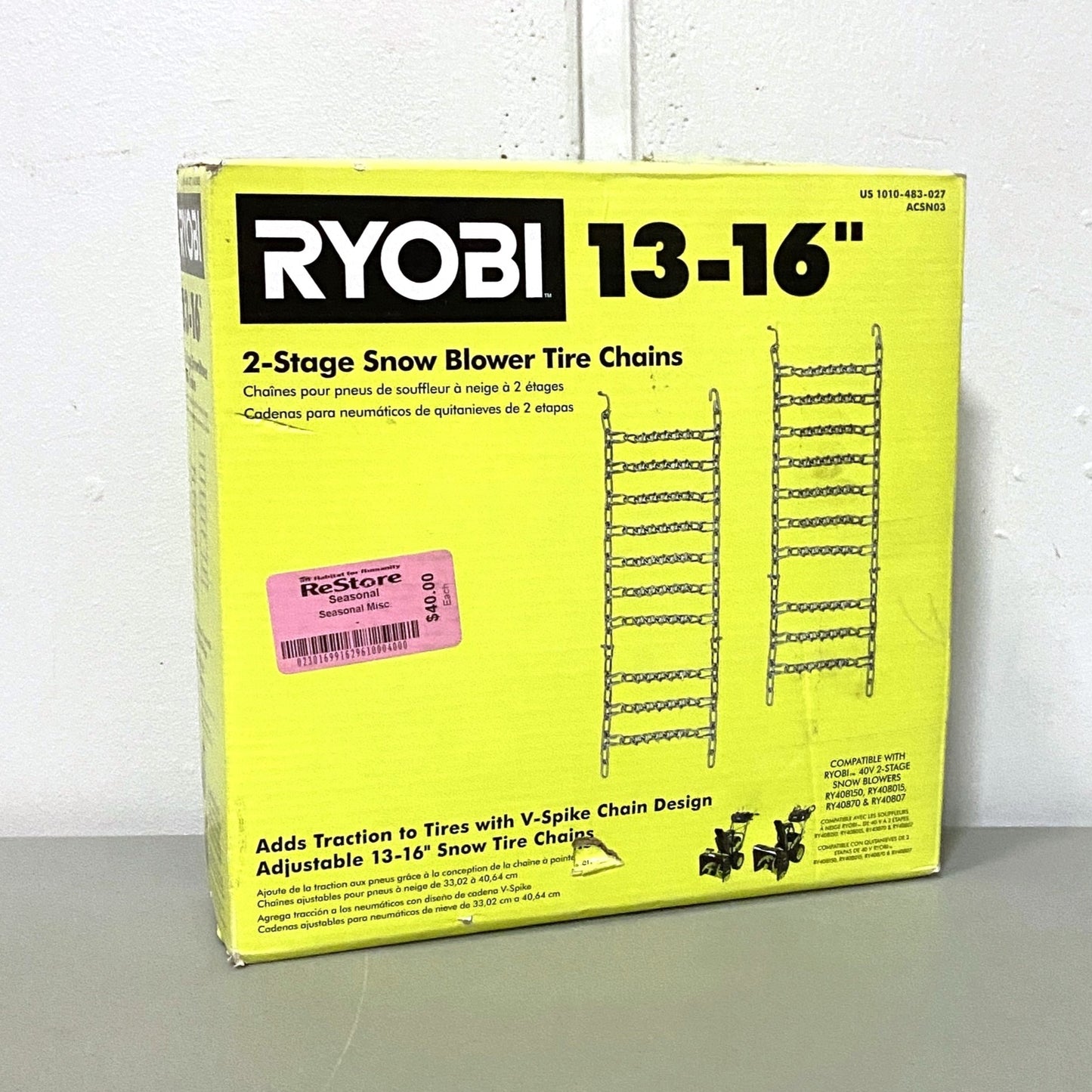 13-16-inch Snow Blower Tire Chains