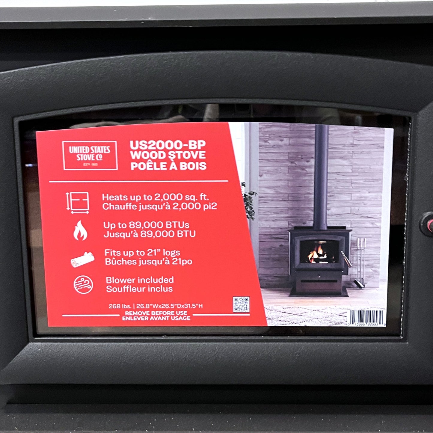 2,000 Sq. Ft. Pedestal Wood Stove