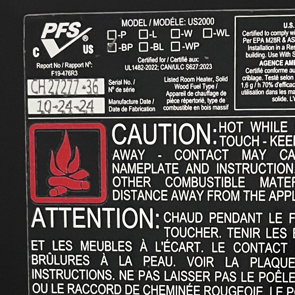 2,000 Sq. Ft. Pedestal Wood Stove