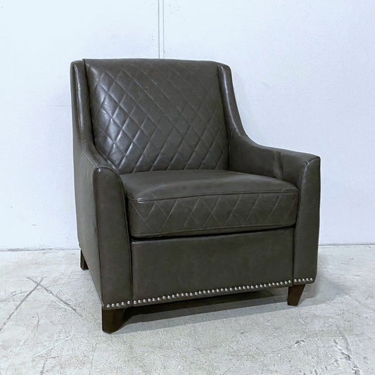 Ash Grey Leather Armchair