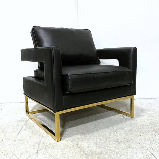 Black Leather Armchair