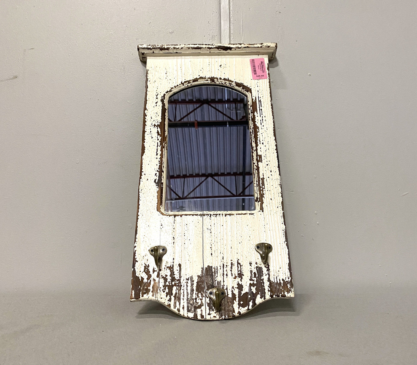 Entryway Mirror with Hooks