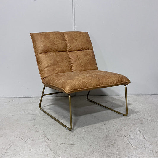 Faux Leather Accent Chair