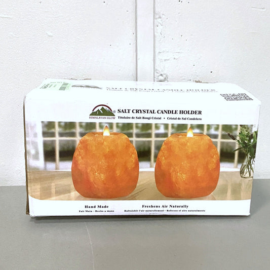 Salt Crystal Candle Holders
