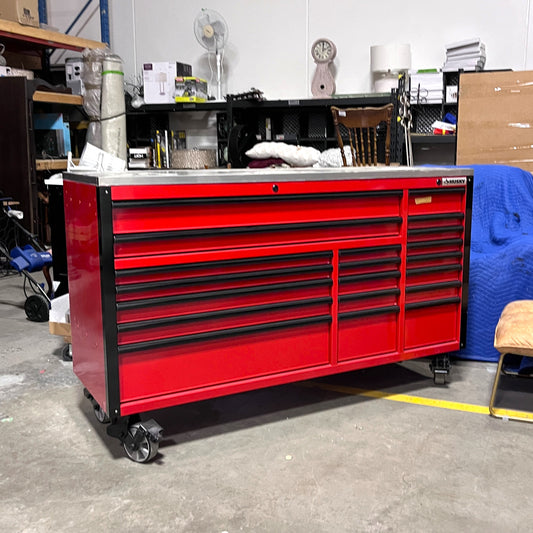 Professional-Duty Mobile Workbench with Stainless Steel Top