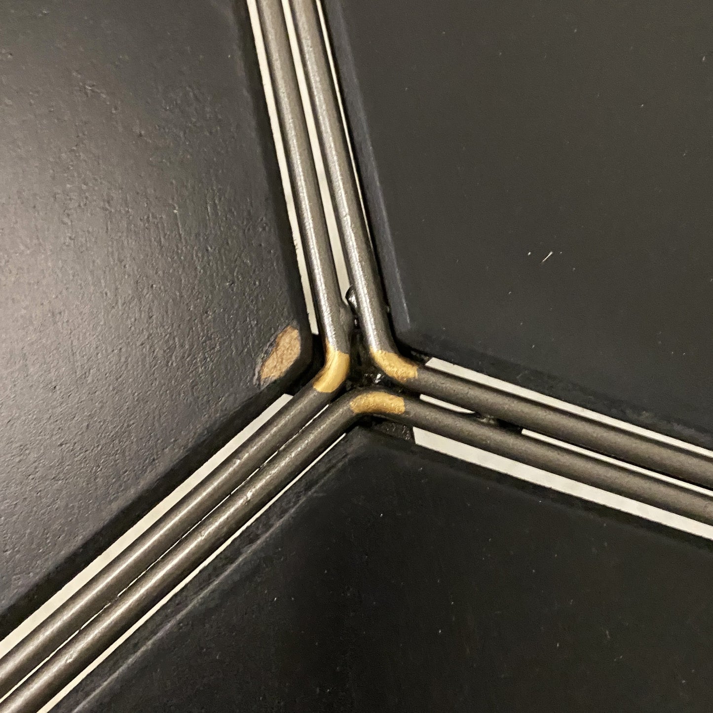 Geo Hex Honeycomb Metal Side Table