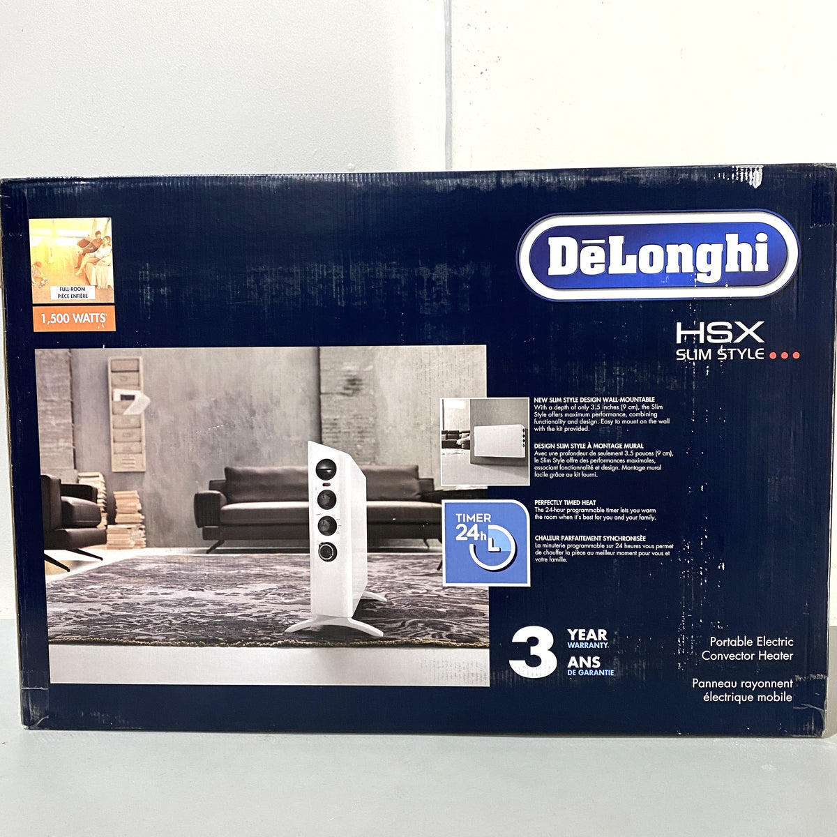 1500-Watt White Slim Style Convection Panel Heater