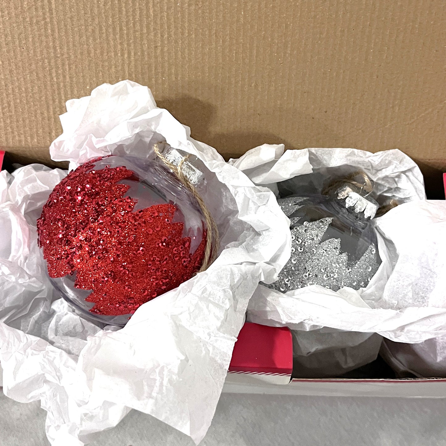 Mercury Glitter Ball Ornaments