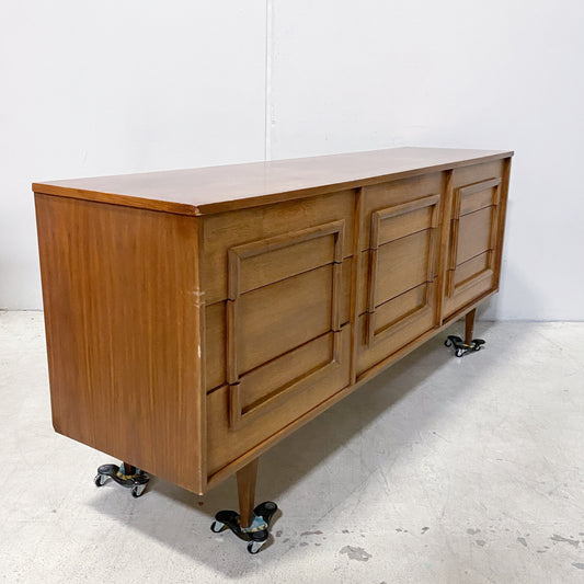 Mid-Century Walnut Dresser with Mirror-Circa 1960s