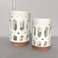 Ceramic Hurricane Candle Holder Set