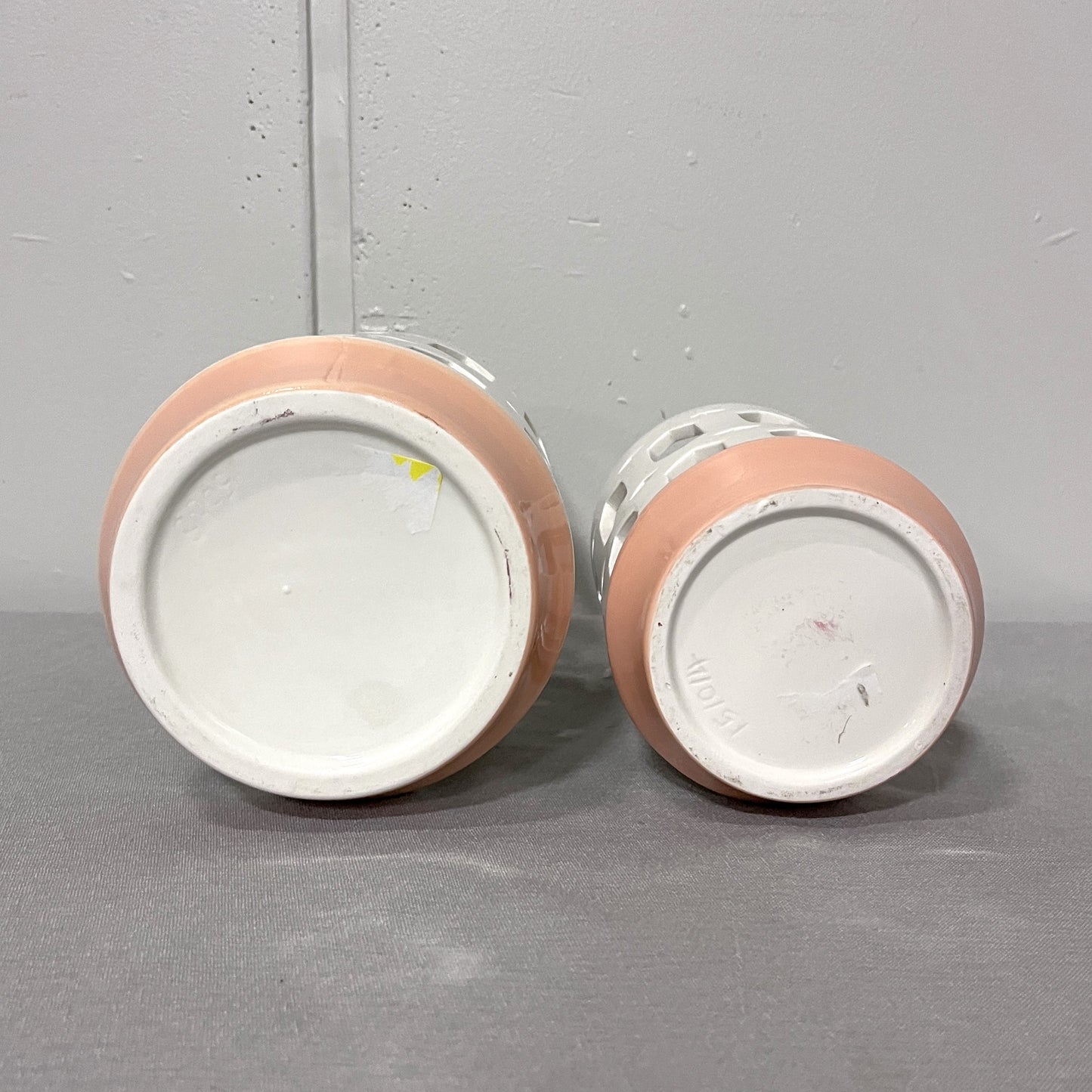 Ceramic Hurricane Candle Holder Set