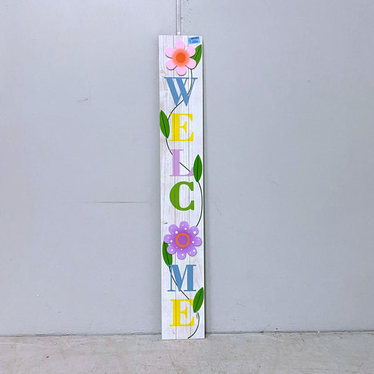 'Welcome' Wood Printed Porch Sign