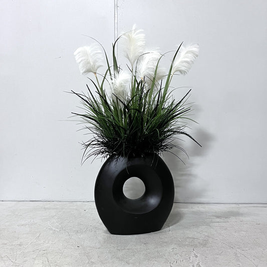 Artificial Pampas Grass in Vase