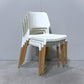 Scandi Style Chairs with Natural Wood Legs (Set of 4)