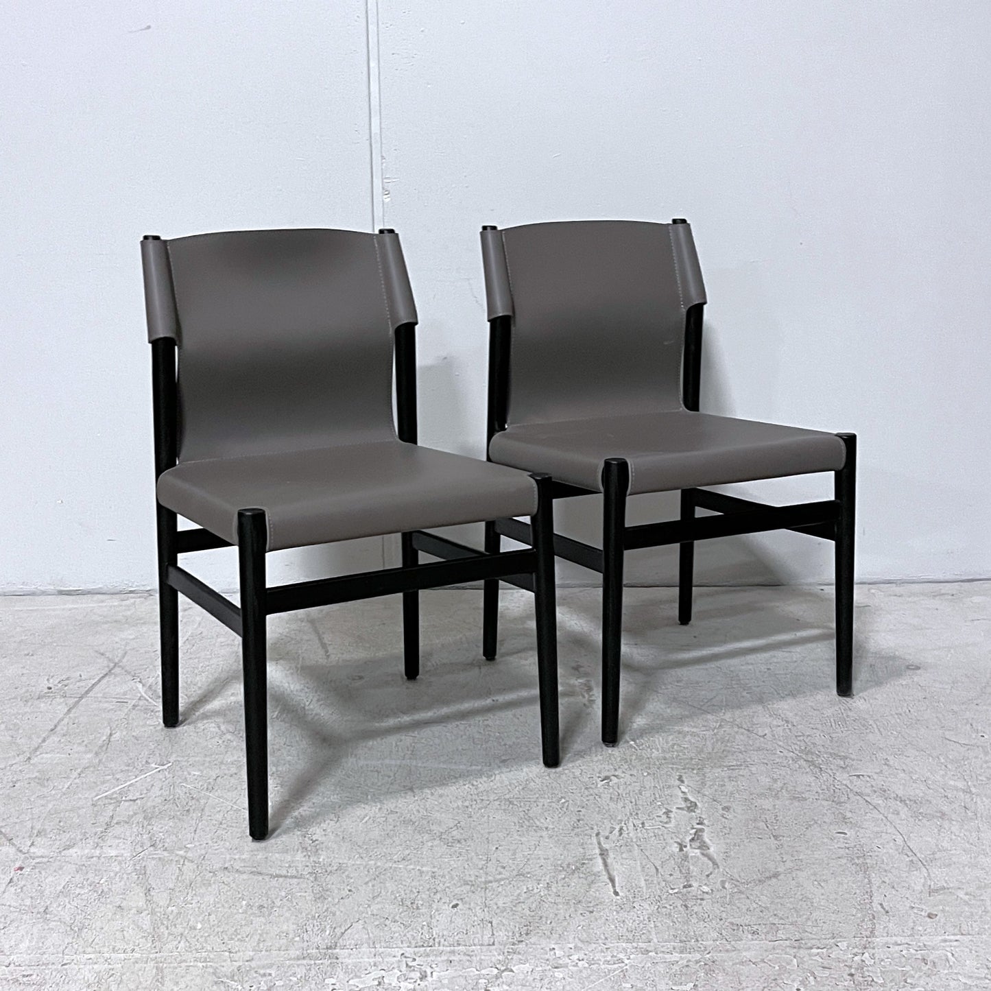 Saddle Leather Dining Chairs (Set of 2)