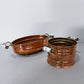 Copper Planters with Ceramic Handles (set of 2)