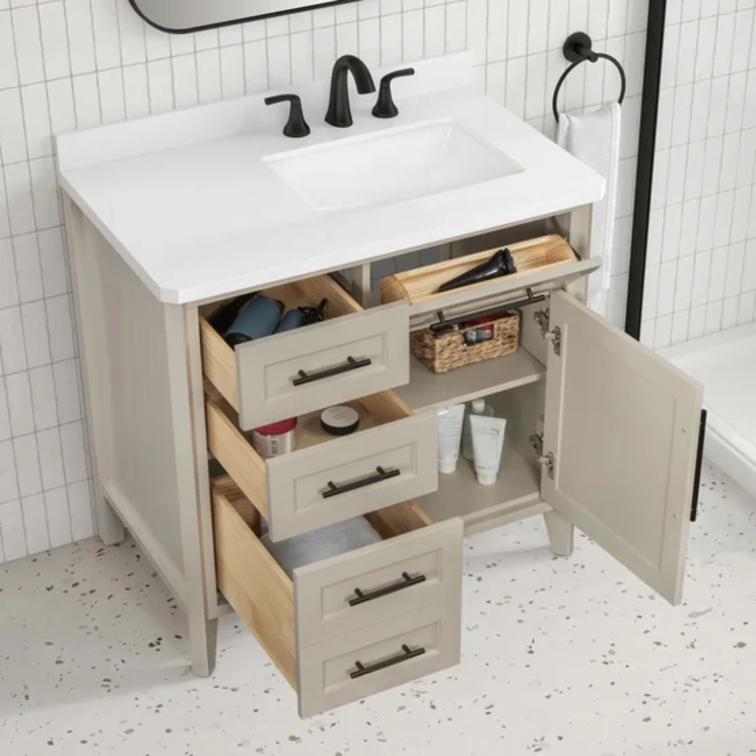 42" Vanity with Quartz Top in Greige