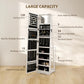 360 Degre 2-in-1 Rotatable Jewelry Cabinet with Mirror
