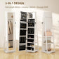 360 Degre 2-in-1 Rotatable Jewelry Cabinet with Mirror