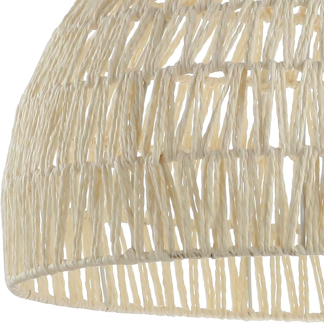 20" Woven Rattan LED Pendant Light