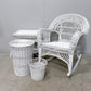 White Wicker Chair Set