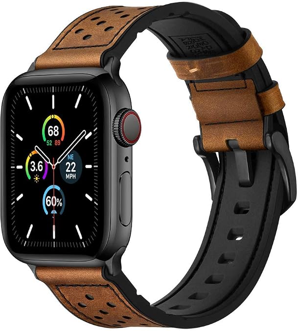 Hybrid Sports Leather Smartwatch Bands (41mm/40mm/38mm)