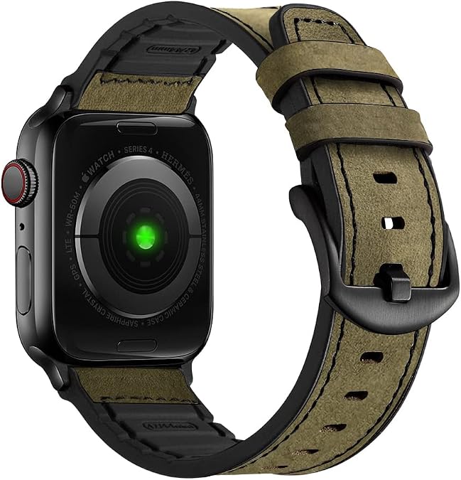 Hybrid Sports Leather Smartwatch Bands (41mm/40mm/38mm)
