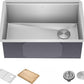 27-inch Undermount 16 Gauge Single Bowl Stainless Steel Kitchen Sink with Accessories