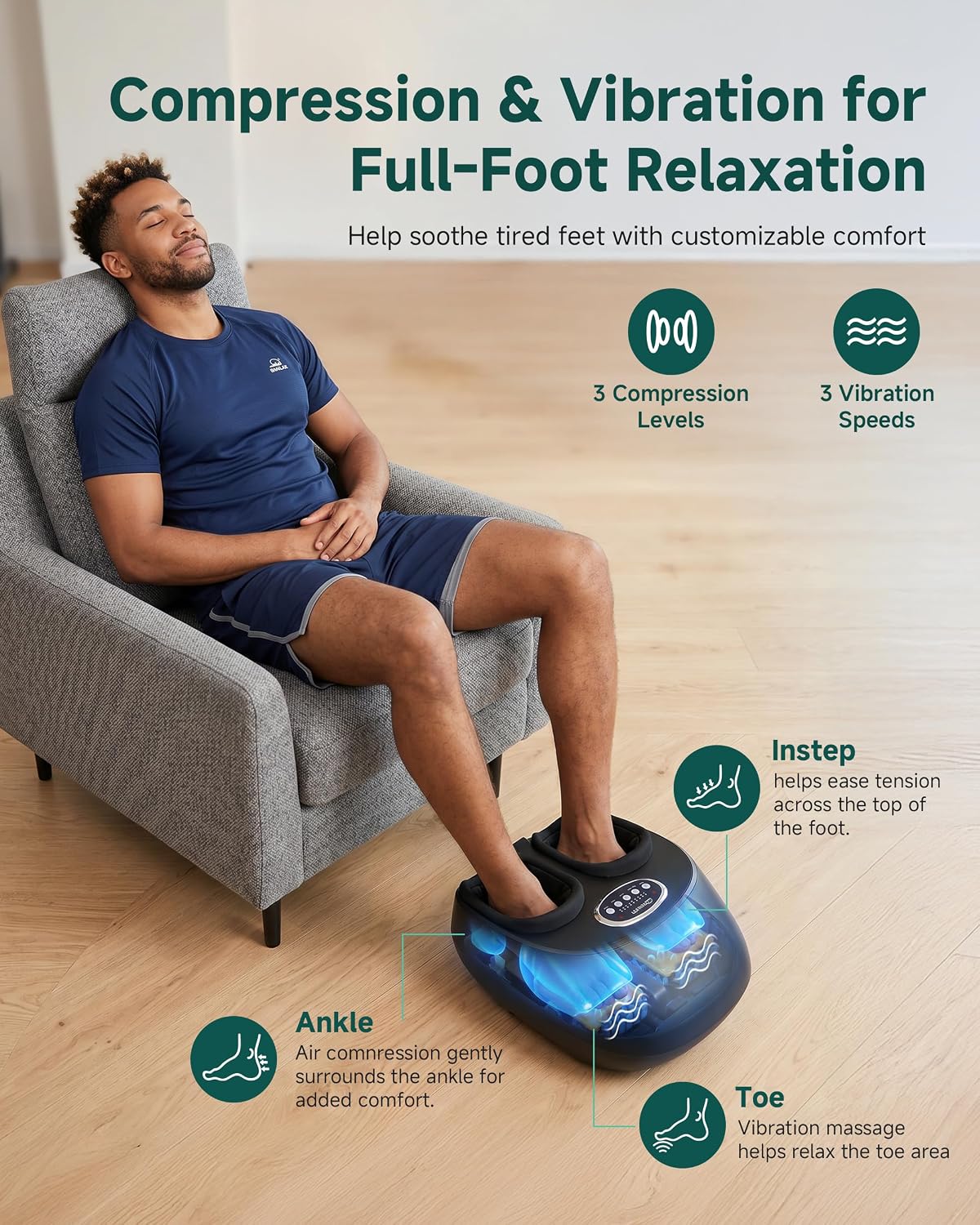 Foot Massager with Heat (Fits Up to Size 12)