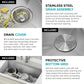 27-inch Undermount 16 Gauge Single Bowl Stainless Steel Kitchen Sink with Accessories