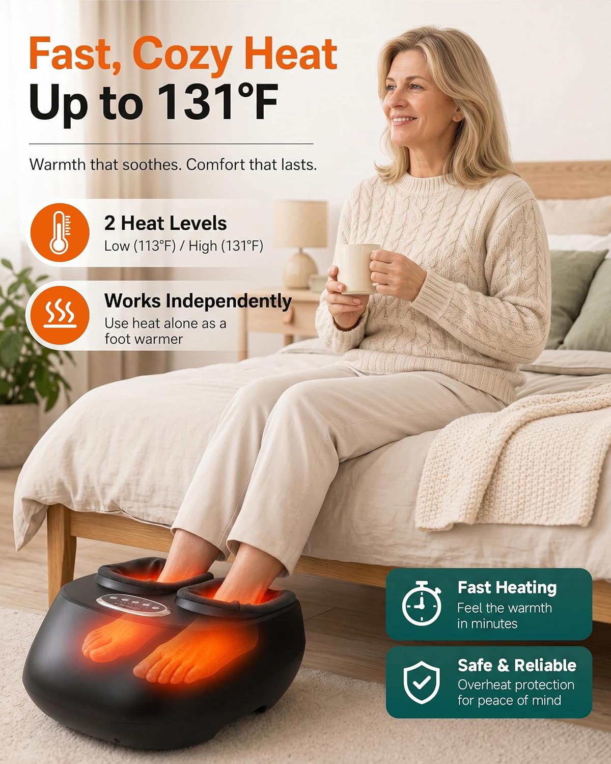 Foot Massager with Heat (Fits Up to Size 12)