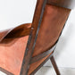 Distressed Leather and Iron Chair