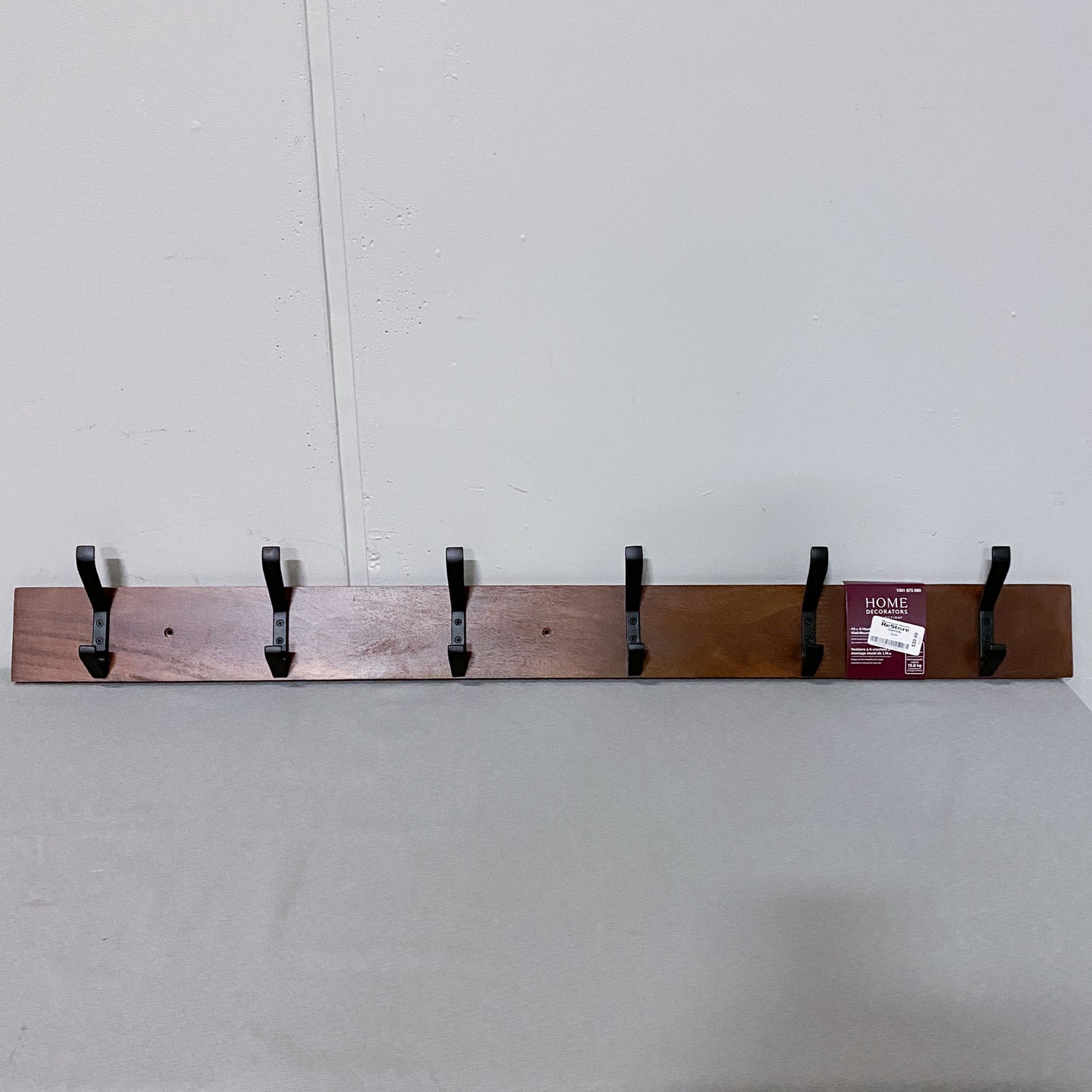 45" 6-Hook Wall Rack