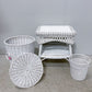 White Wicker Chair Set