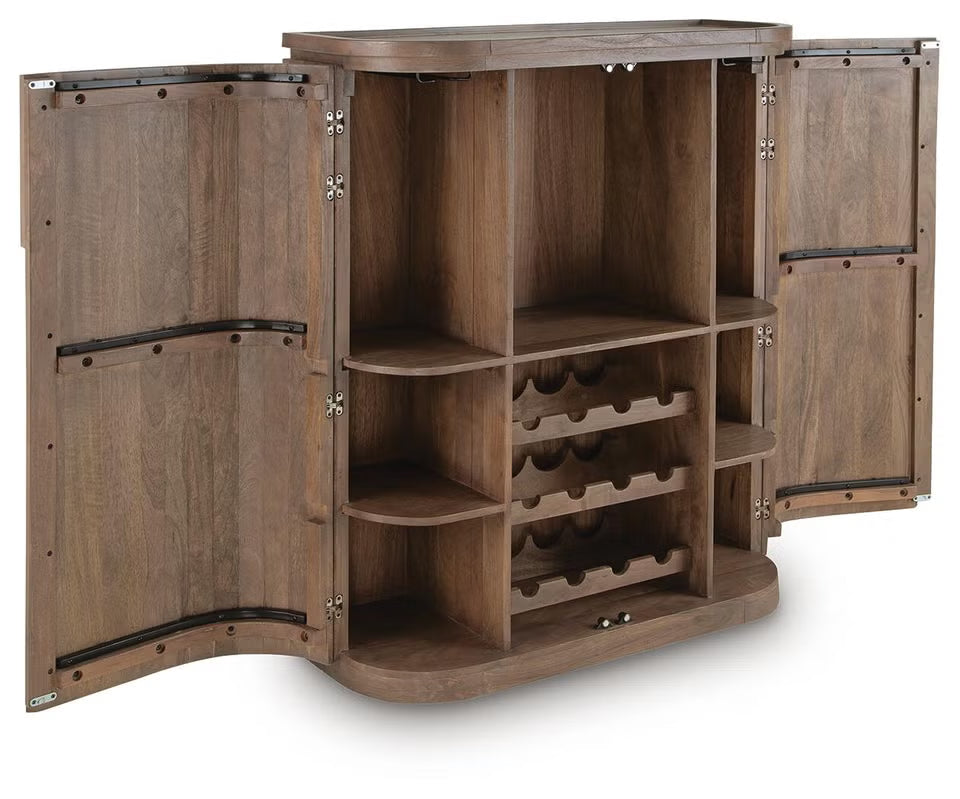 Medium Brown Bar Cabinet
