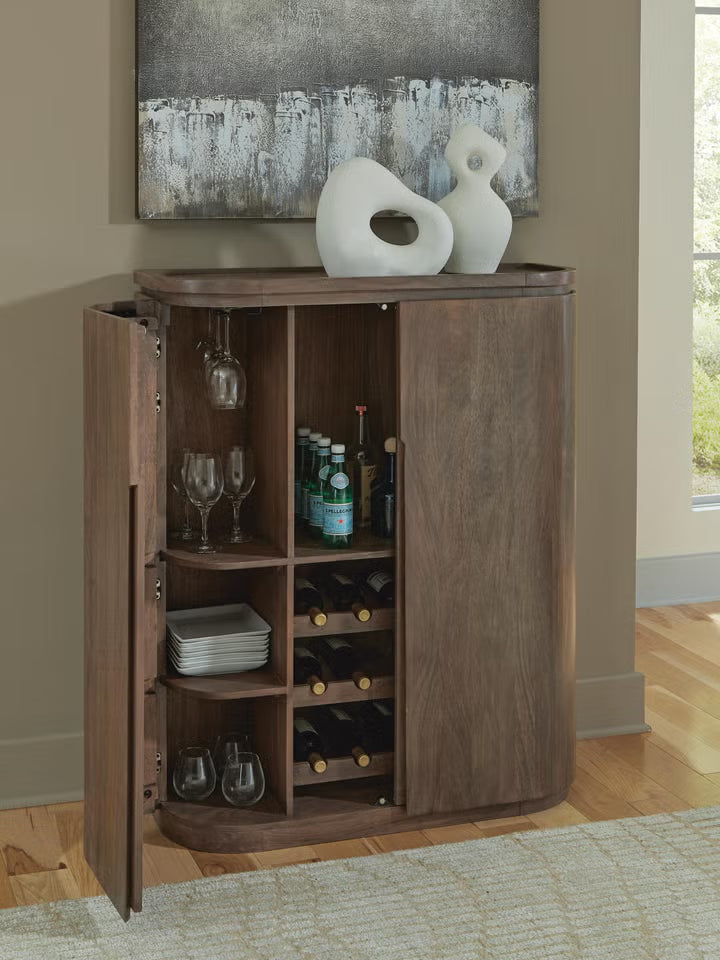Medium Brown Bar Cabinet