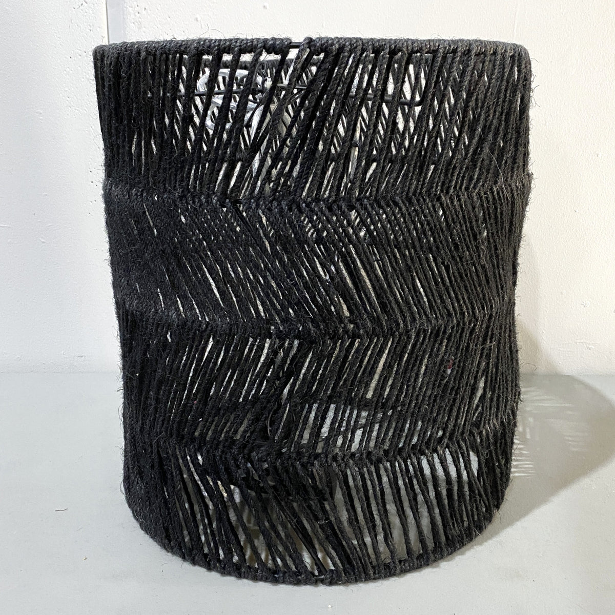 Black Raw Jute Pendant