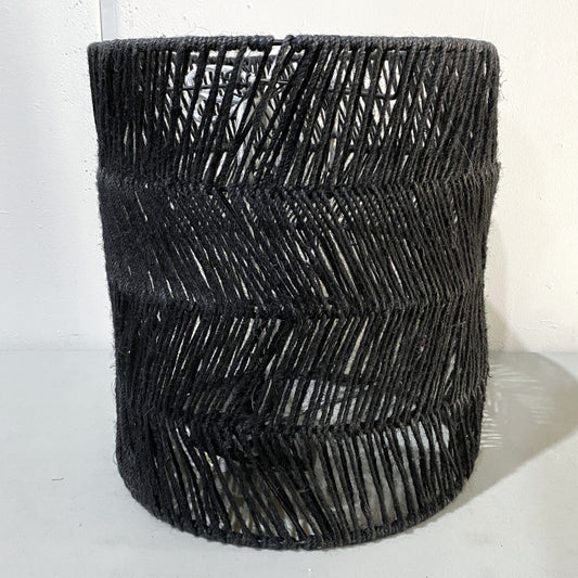 Black Raw Jute Pendant