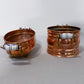 Copper Planters with Ceramic Handles (set of 2)