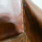 Distressed Leather and Iron Chair
